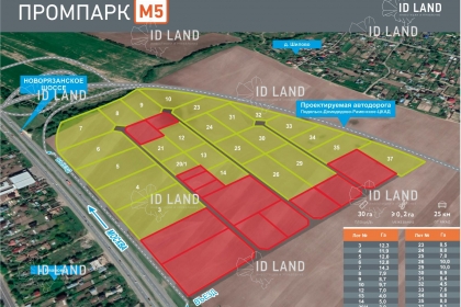 «Промпарк М5» - спешите купить участок промназначения от 0,4 га