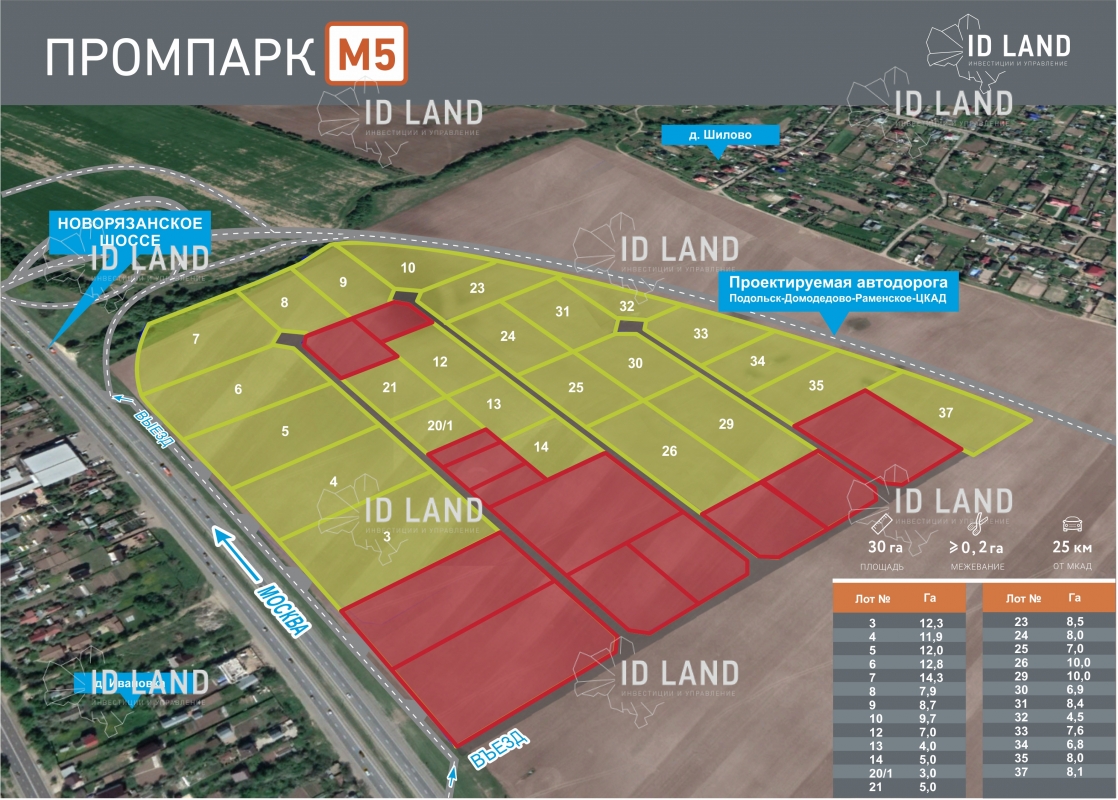 «Промпарк М5» - спешите купить участок промназначения от 0,4 га